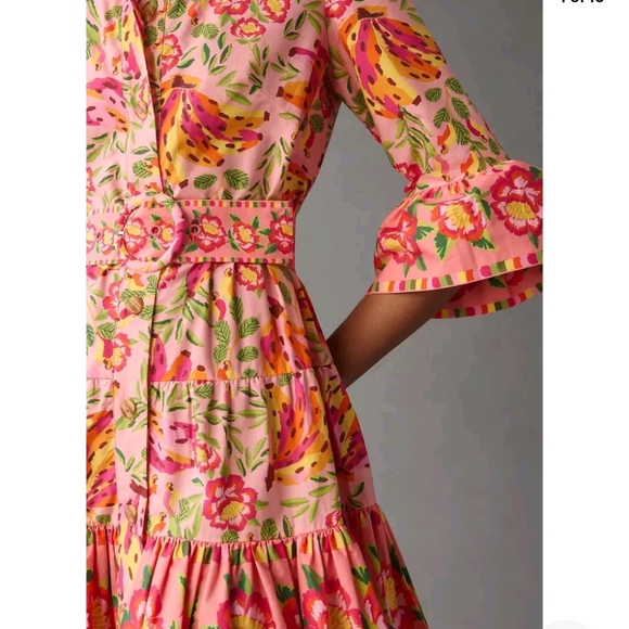 Farm Rio Banana Ruffle MiniDress - Picture 5 of 6